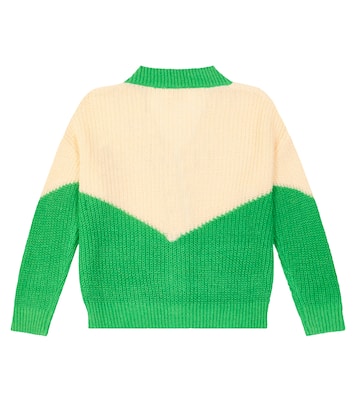 Cardigan color-block con ricamo | Jellymallow