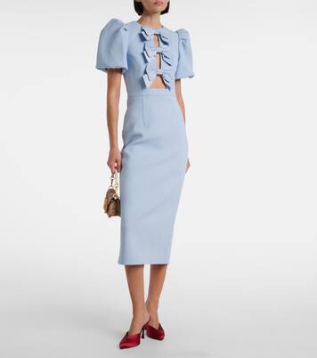 Bridal Annabelle bow-detail midi dress | Rebecca Vallance