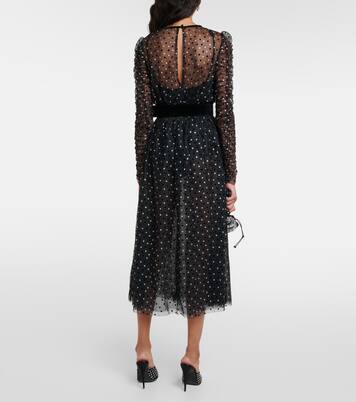 Robe midi Whitney à pois | Rebecca Vallance