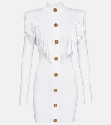 Fringed knit minidress  | Balmain