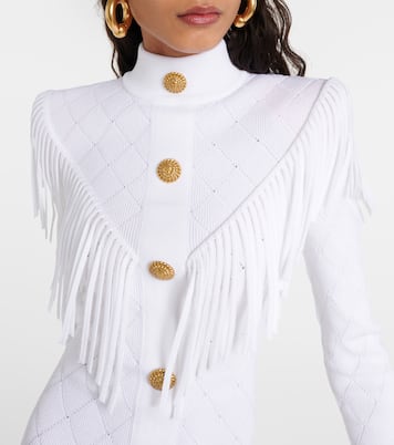 Fringed knit minidress  | Balmain