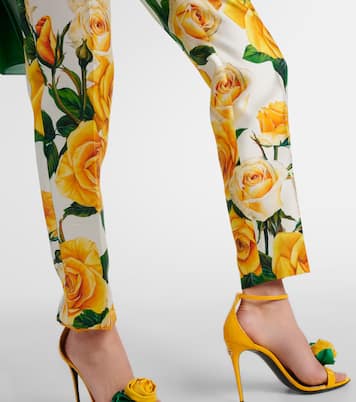 Gerade High-Rise-Hose aus einem Seidengemisch | Dolce&Gabbana