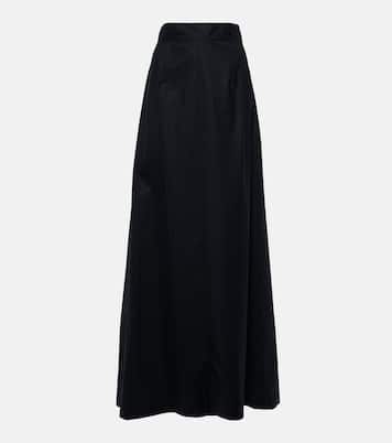 Mid-rise cotton maxi skirt  | Plan C