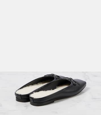 Monili shearling-lined leather mules | Brunello Cucinelli