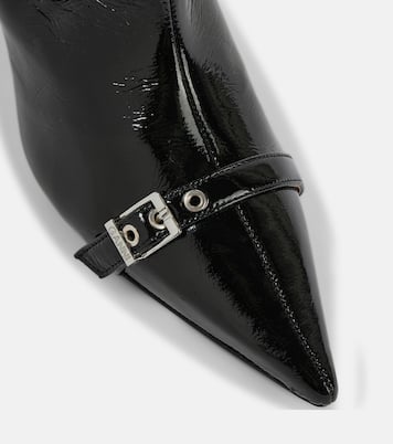 Eyelets faux leather knee-high boots | Ganni