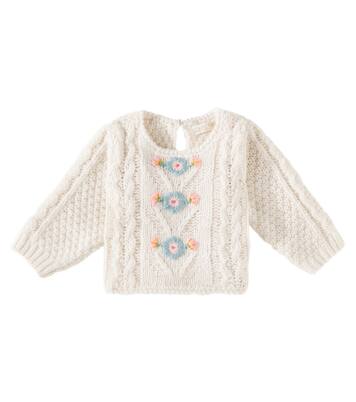 Vinia cable-knit embroidered sweater | Louise Misha