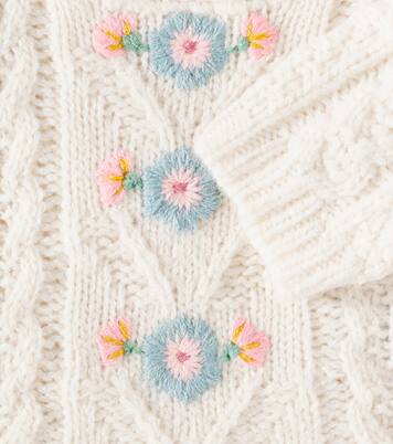 Vinia cable-knit embroidered sweater | Louise Misha