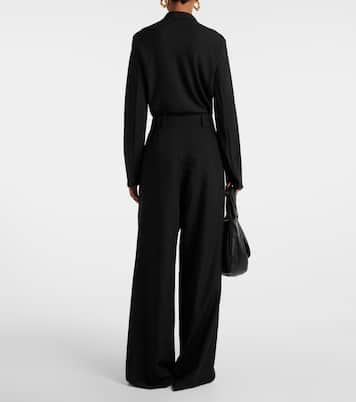 Pantalones anchos Forest de gasa de mezcla de lana | Joseph