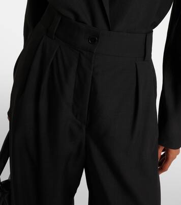 Pantalones anchos Forest de gasa de mezcla de lana | Joseph