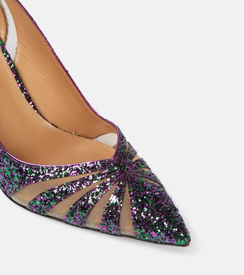 Pumps Spy 75 aus Mesh mit Glitter | Aquazzura