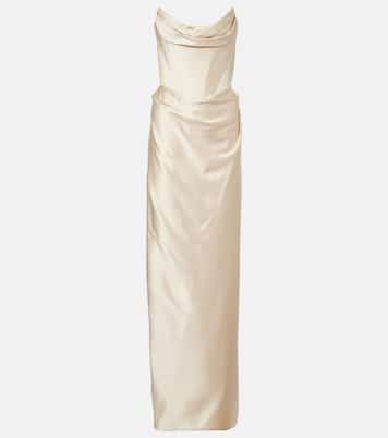 Galaxy draped crêpe satin bustier gown | Vivienne Westwood
