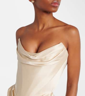 Galaxy draped crêpe satin bustier gown | Vivienne Westwood