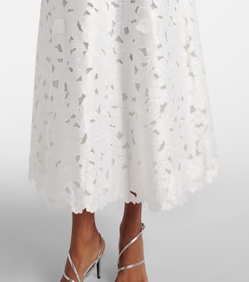 Cocktailkleid Norina aus Satin mit Spitze | Costarellos