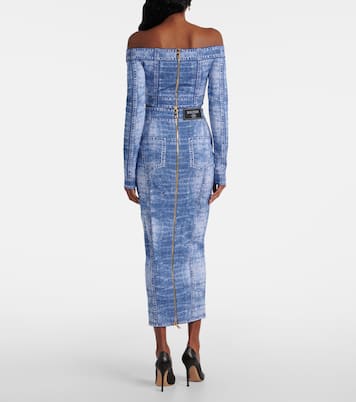 Crop top en jacquard trompe-l'oeil | Balmain