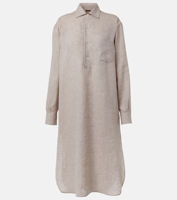 Hemdblusenkleid Lora aus Leinen | Loro Piana