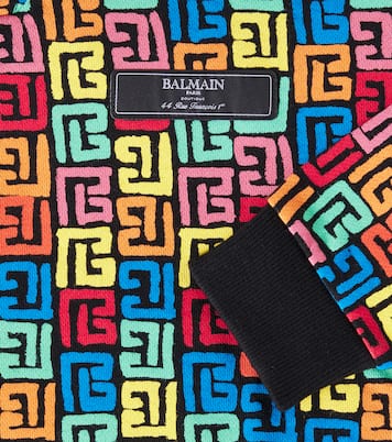 Sudadera con capucha Monogram de algodón | Balmain Kids