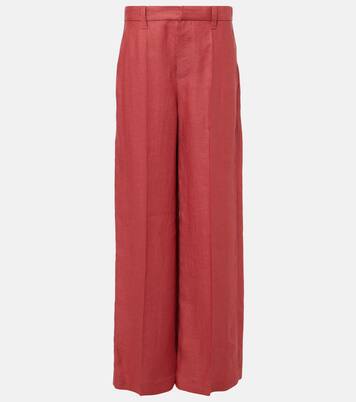 Pantalones anchos de cáñamo y lino | Brunello Cucinelli