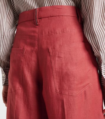 Pantalones anchos de cáñamo y lino | Brunello Cucinelli