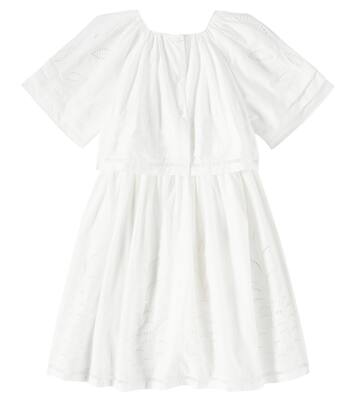 Broderie anglaise cotton dress | Chloé Kids
