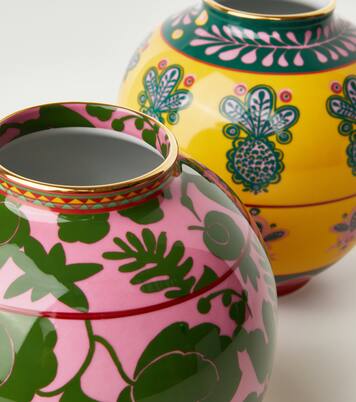 Pineapple Giallo Medium porcelain vase | La DoubleJ