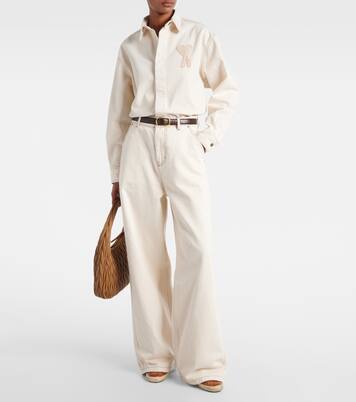 Jeans anchos de tiro alto | Ami Paris