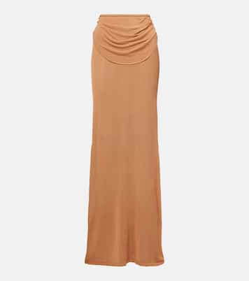 Draped semi-sheer maxi skirt | Aya Muse