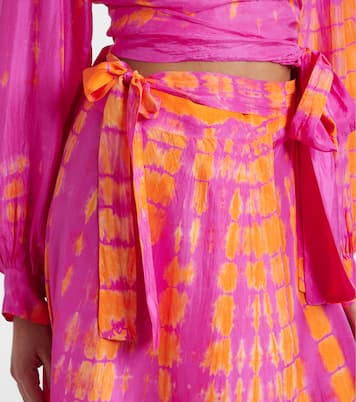 Falda envolvente de seda tie-dye | Anna Kosturova