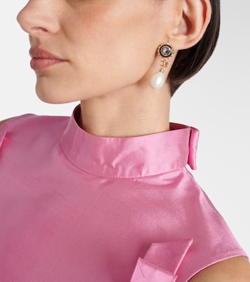 Ohrringe VLogo mit Kristallen und Zierperlen | Valentino