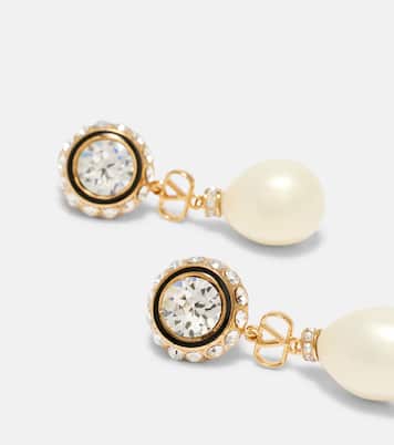 Ohrringe VLogo mit Kristallen und Zierperlen | Valentino