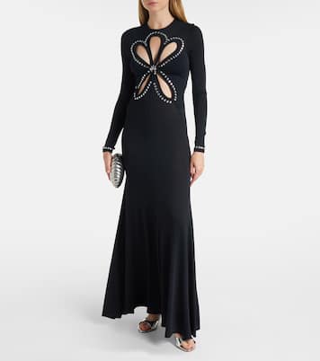 Abito lungo in jersey con cut-out | Rabanne