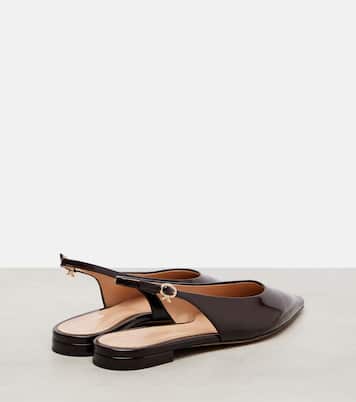Robbie leather slingback flats | Gianvito Rossi