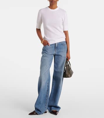 Robbie leather slingback flats | Gianvito Rossi