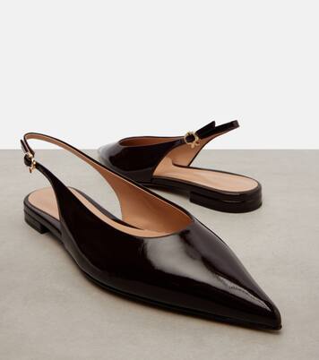 Robbie leather slingback flats | Gianvito Rossi