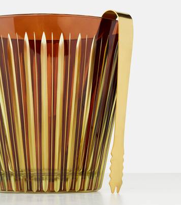 Prism ice bucket and tongs set | L'Objet