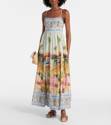 Printed cotton-blend maxi dress | Farm Rio