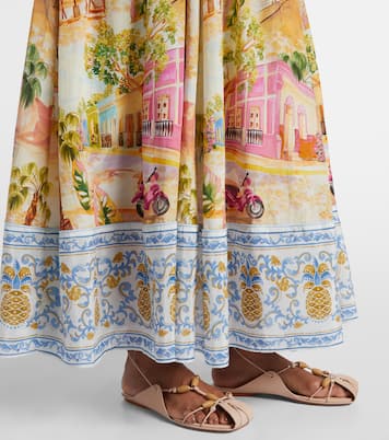 Printed cotton-blend maxi dress | Farm Rio