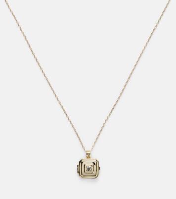 10kt gold locket necklace with diamonds | Stone and Strand