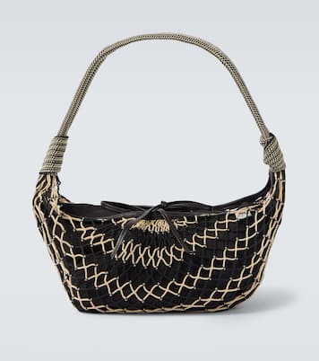 Borsa a spalla Filt in mesh con pelle | Lemaire
