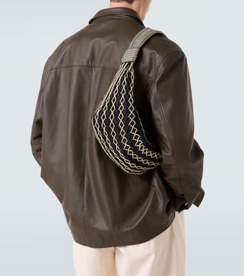 Borsa a spalla Filt in mesh con pelle | Lemaire