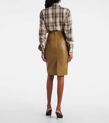 Bleistiftrock Cassandre aus Leder | Saint Laurent