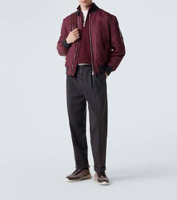 Sneakers aus Veloursleder und Leder | Brunello Cucinelli