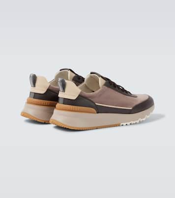 Sneakers aus Veloursleder und Leder | Brunello Cucinelli