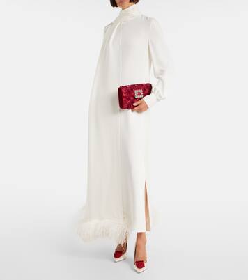 Rose Vivier embellished satin clutch | Roger Vivier