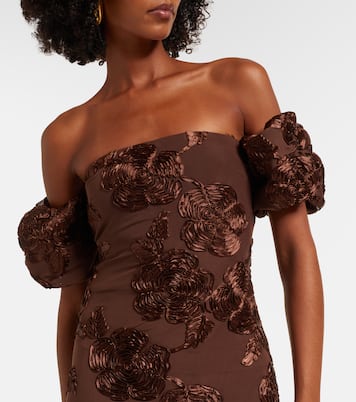 Tasha embroidered off-shoulder maxi dress | Rotate