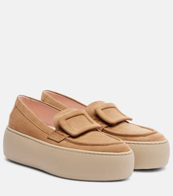 Plateau-Loafers Viv' Up aus Veloursleder | Roger Vivier