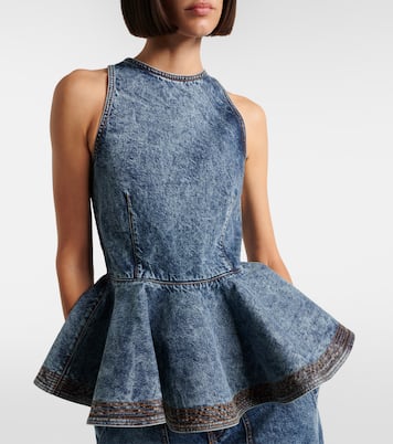 Top aus Denim | Alaïa