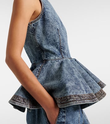 Top aus Denim | Alaïa