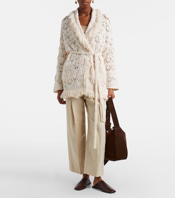 Lagoon Romance cotton-blend cardigan | Alanui