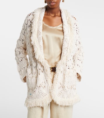 Lagoon Romance cotton-blend cardigan | Alanui