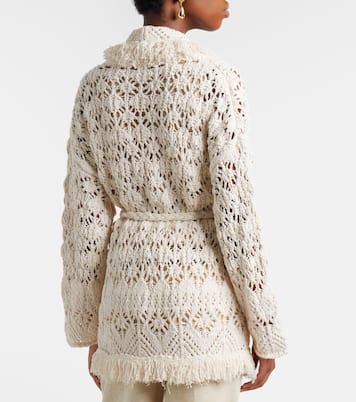 Lagoon Romance cotton-blend cardigan | Alanui